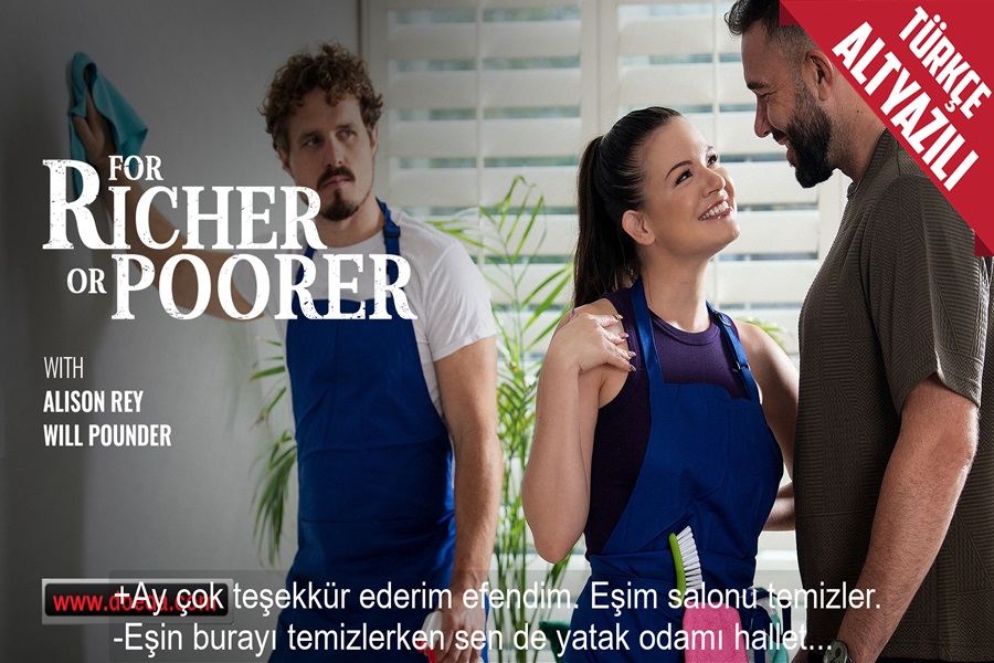 Eşiyle Temizliğe Gelen Adam Zengin Adamın Parayla Karısını Sikmesine Hayır Diyemedi